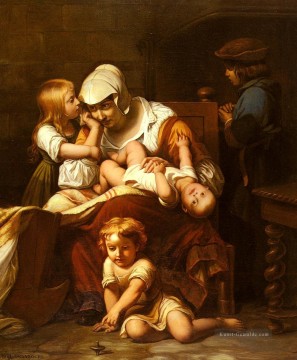Juene Mere Et Ses Enfants Geschichte Hippolyte Delaroche Ölgemälde